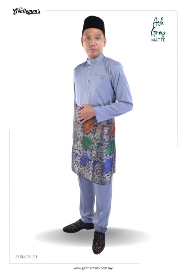 Baju Melayu - Regular Fit (Ash Grey)