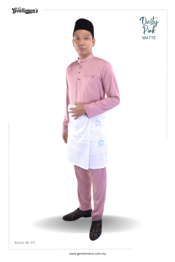 Baju Melayu - Regular Fit (Dusty Pink)